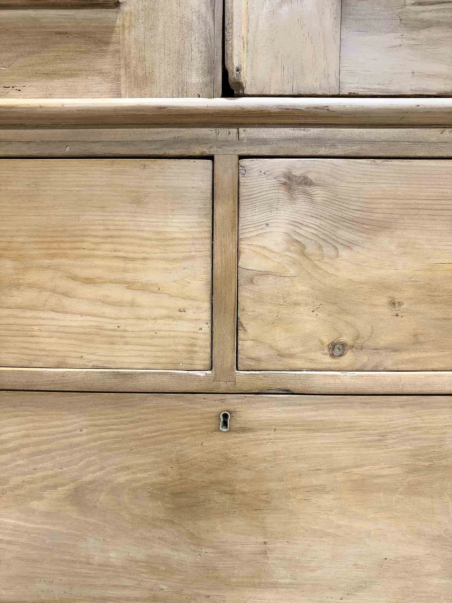 Antique pine linen press