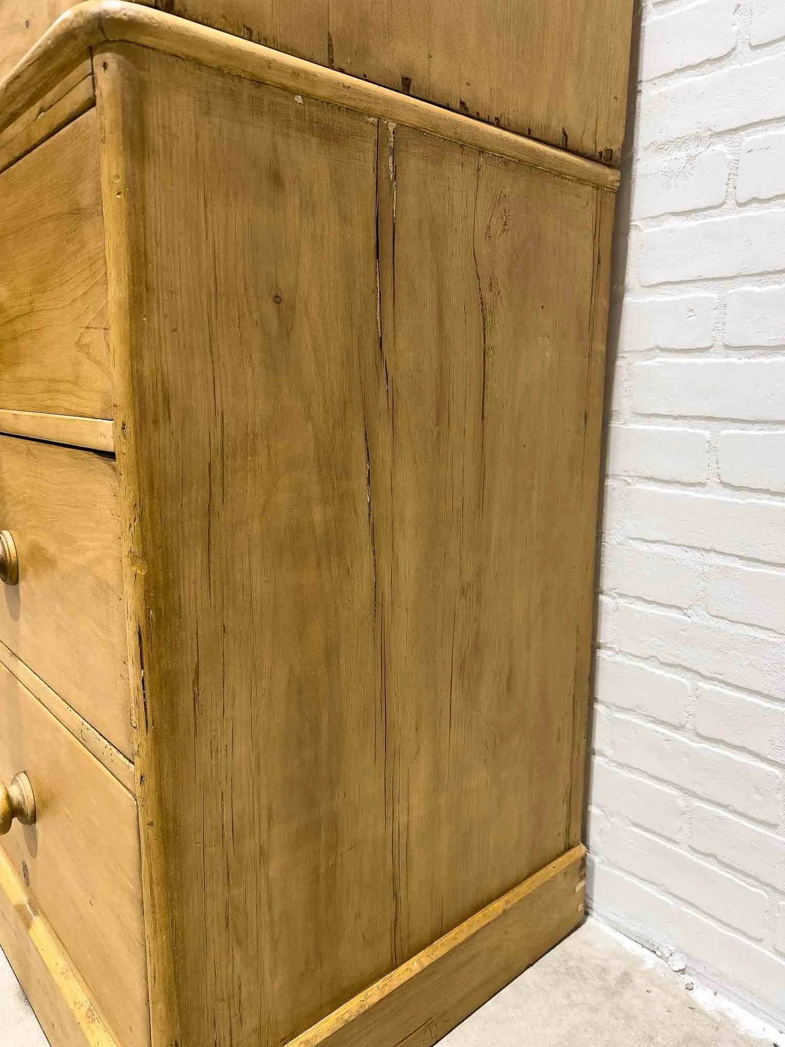 Antique pine linen press