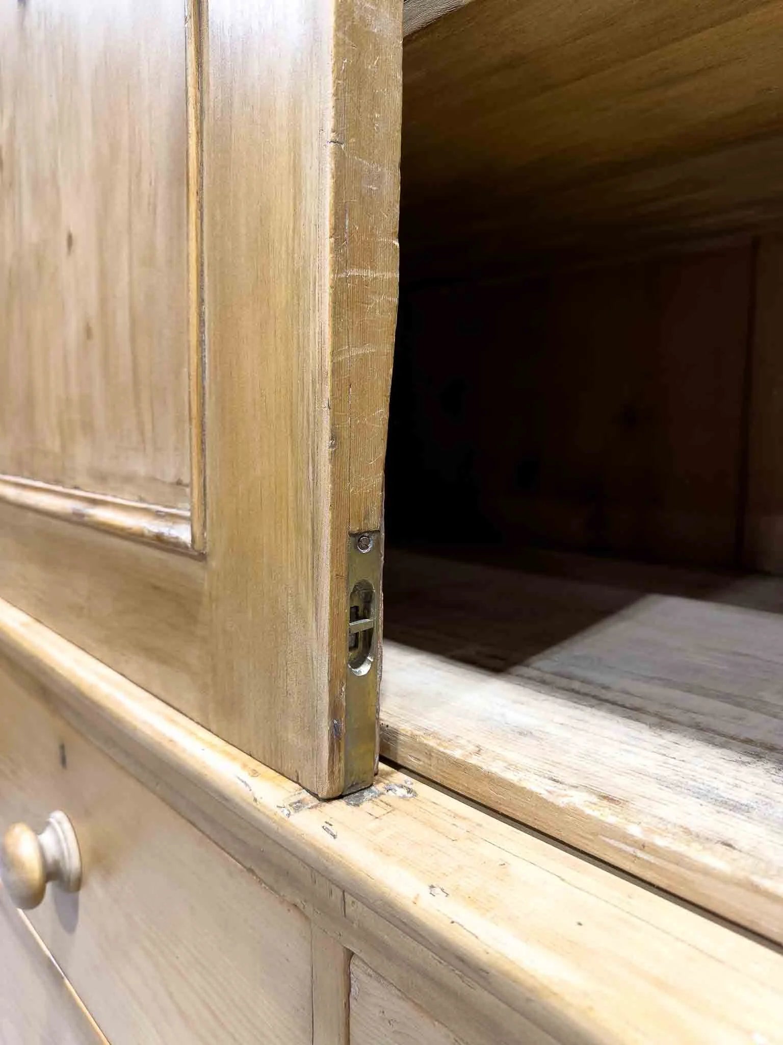 Antique pine linen press
