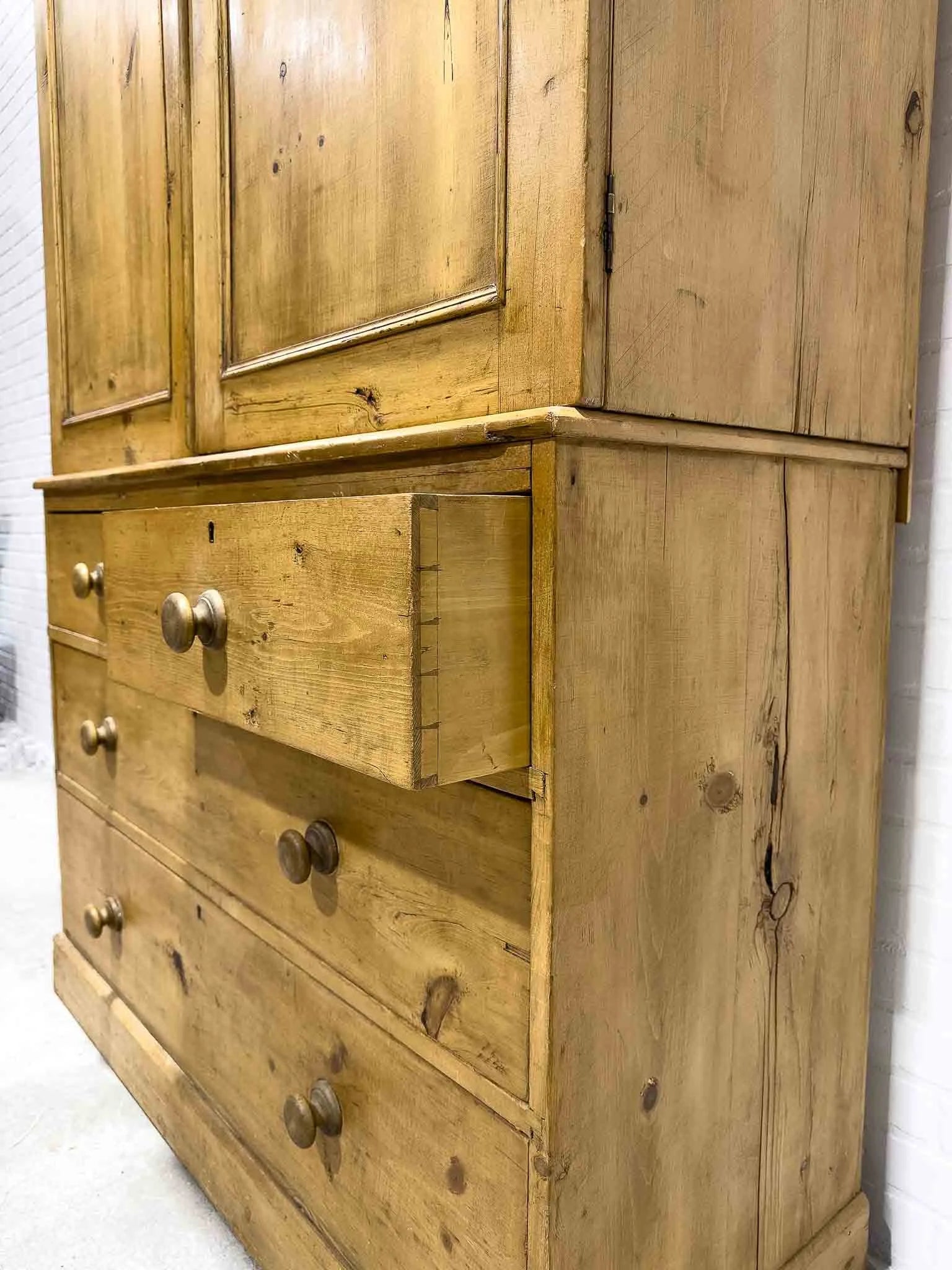 Antique English linen press