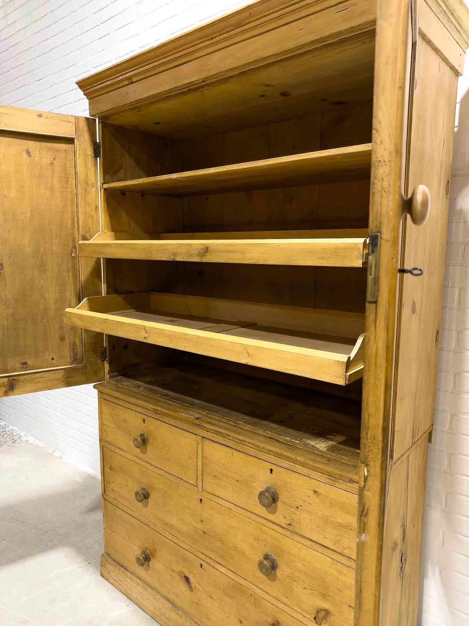 Antique English linen press