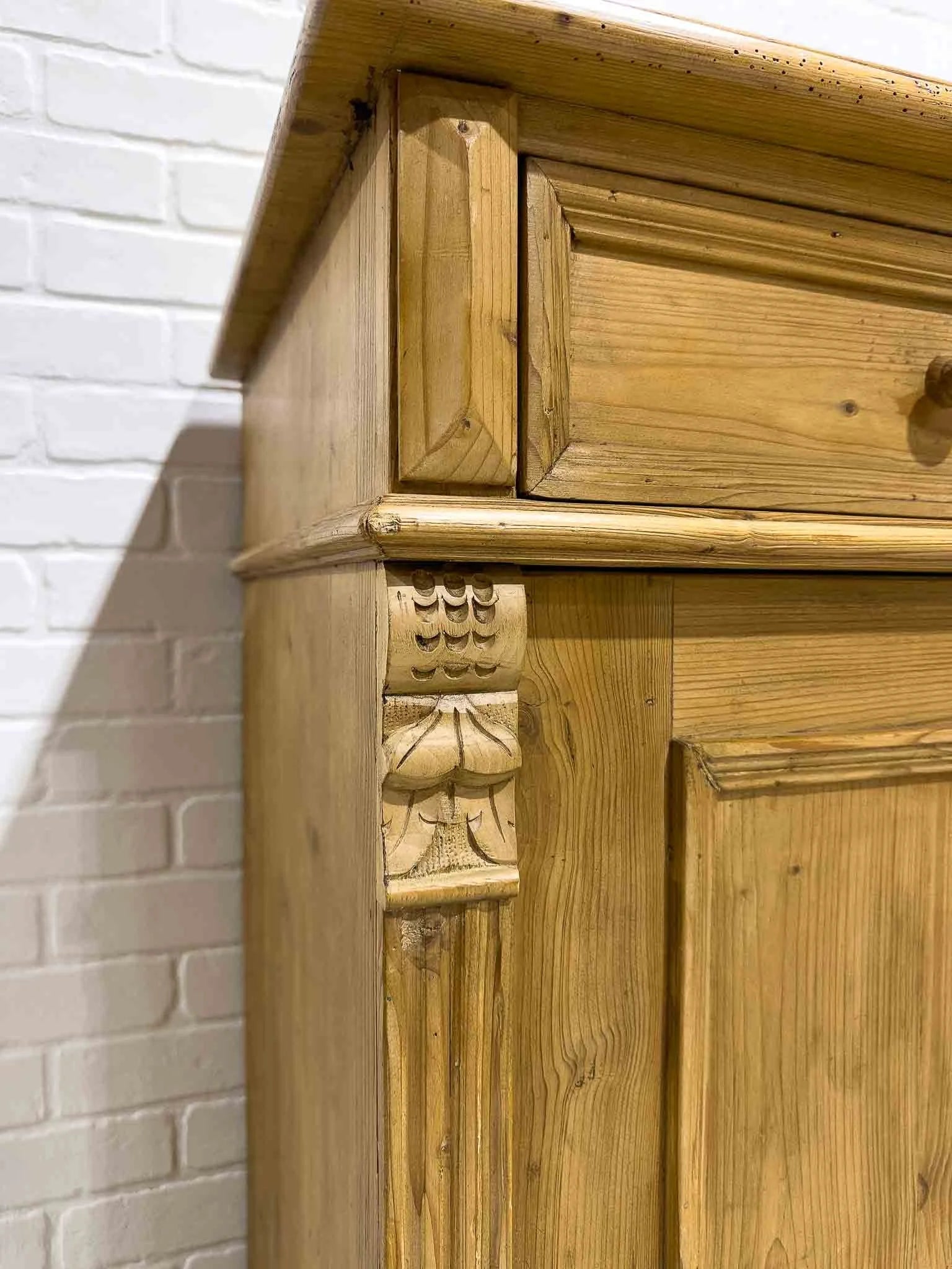 Large antique pine sideboard