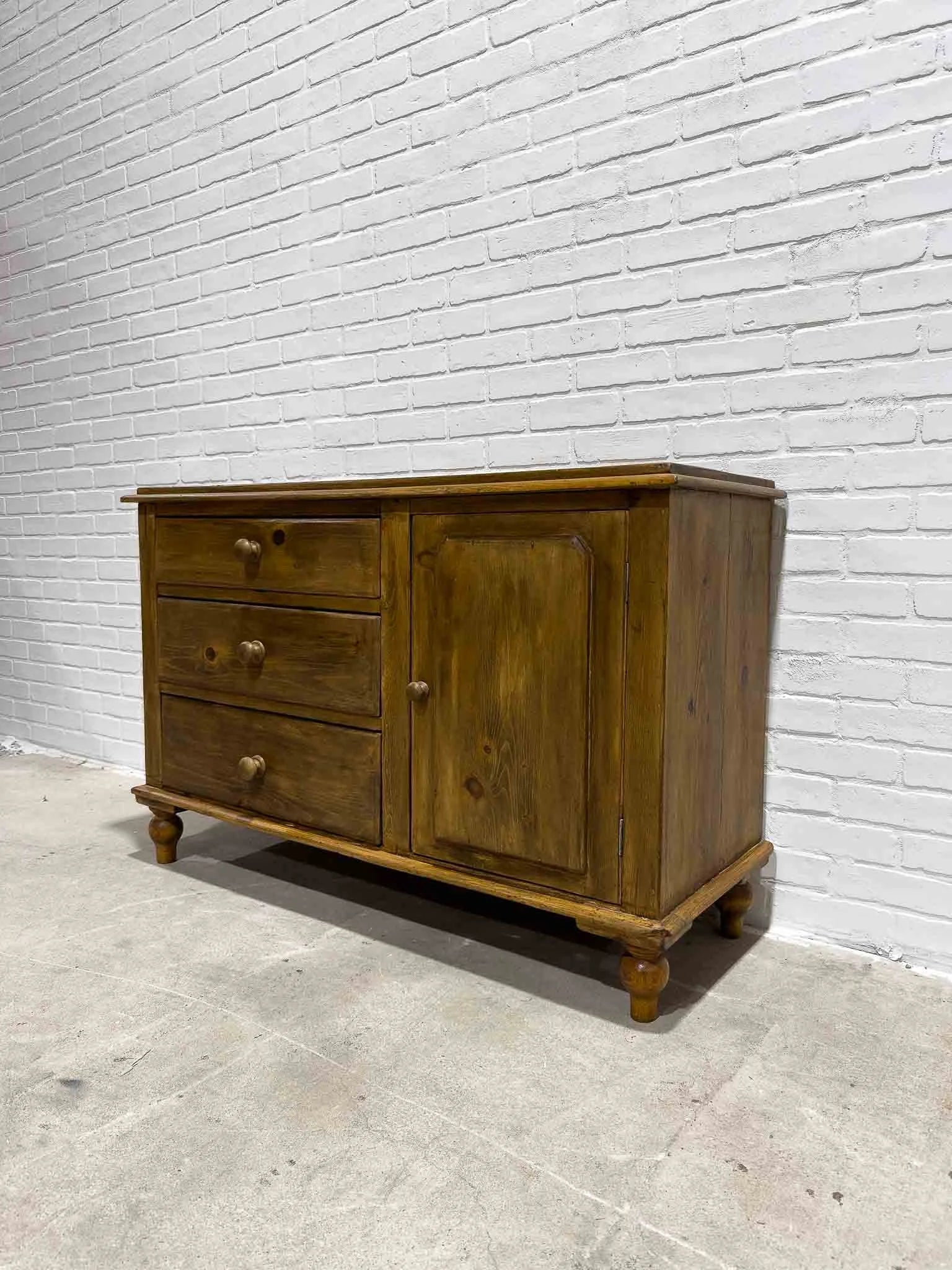 Dark English antique sideboard