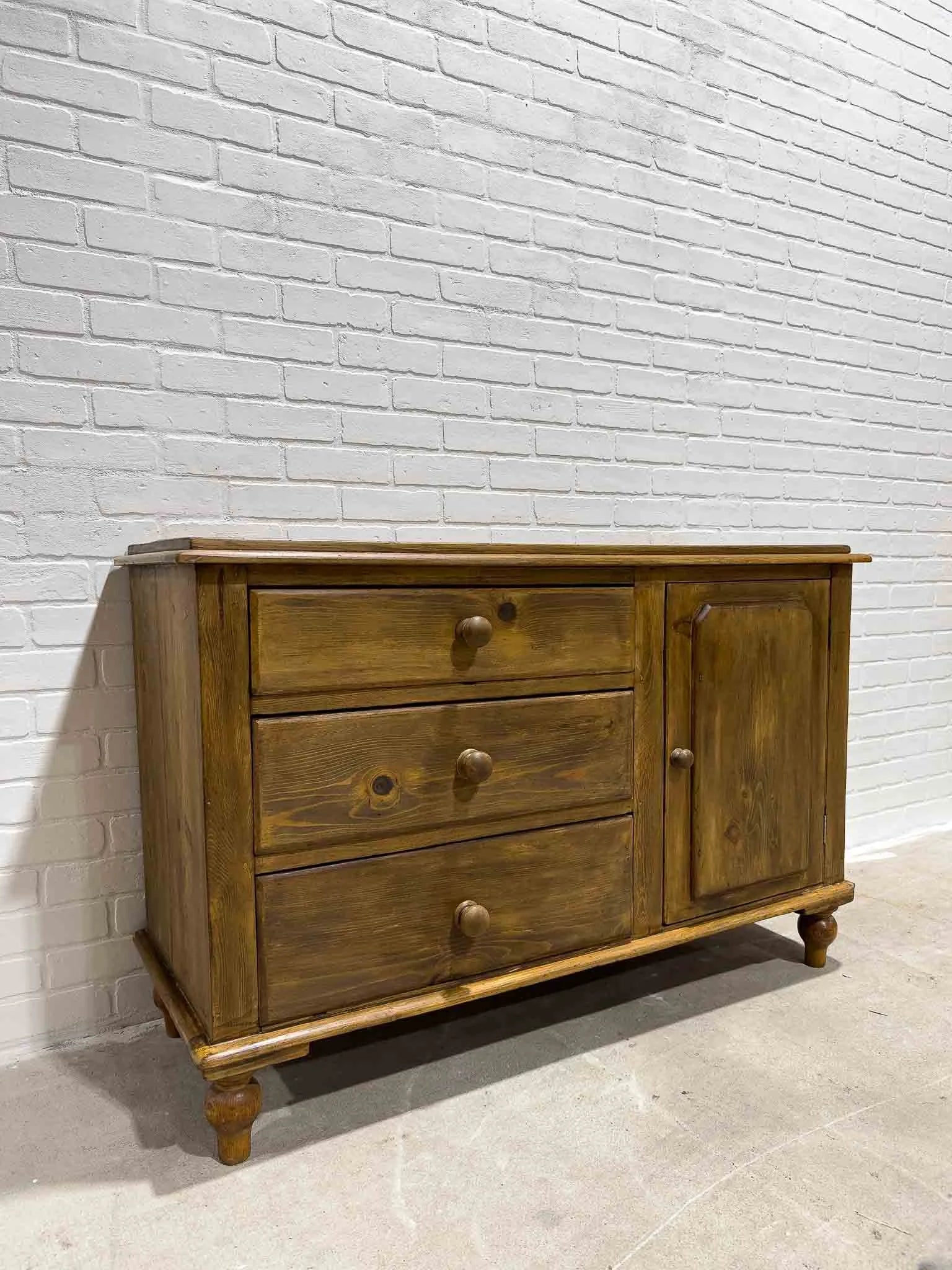 Dark English antique sideboard