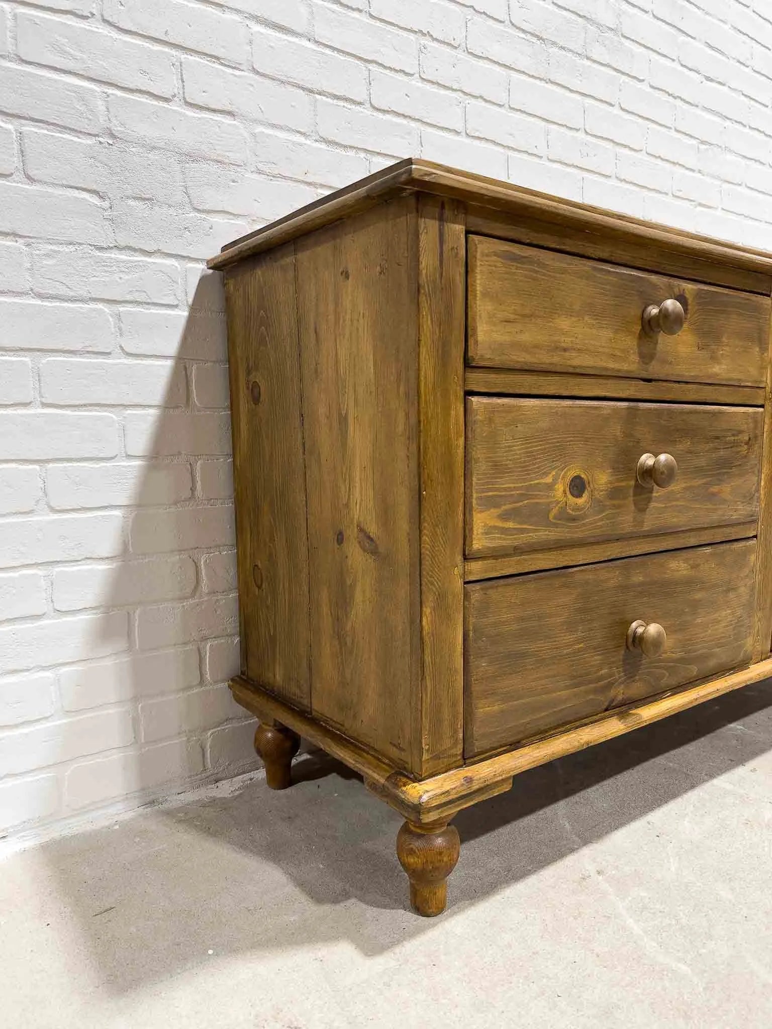 Dark English antique sideboard