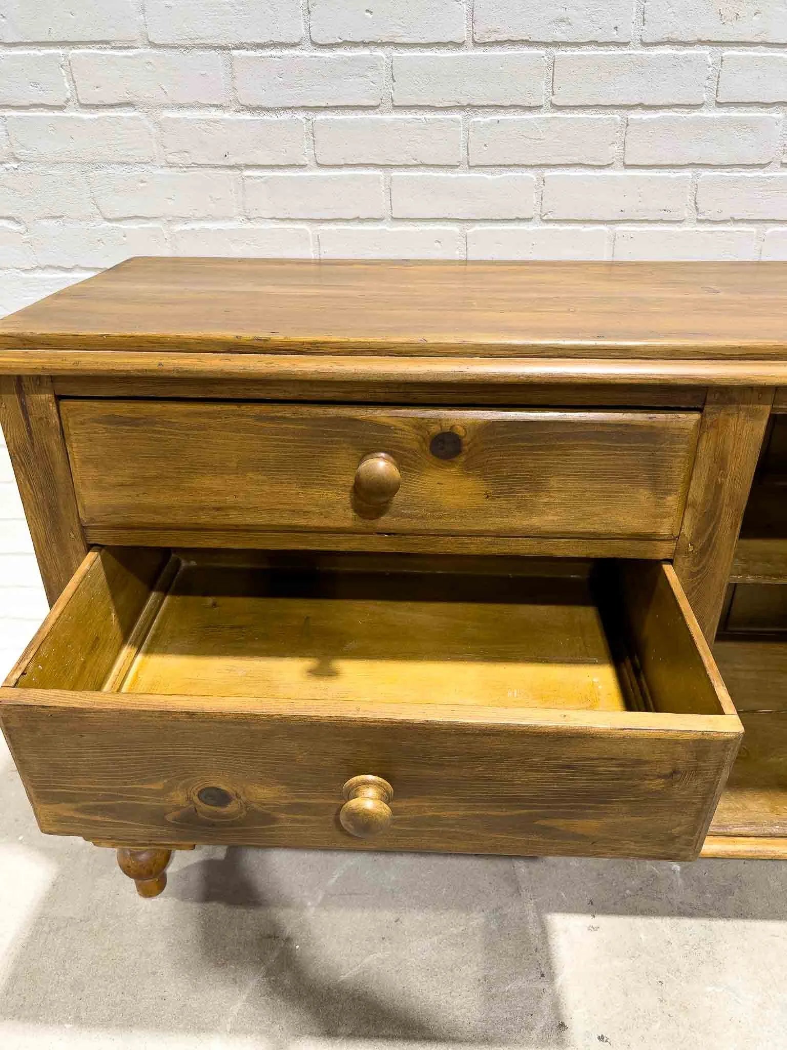 Dark English antique sideboard