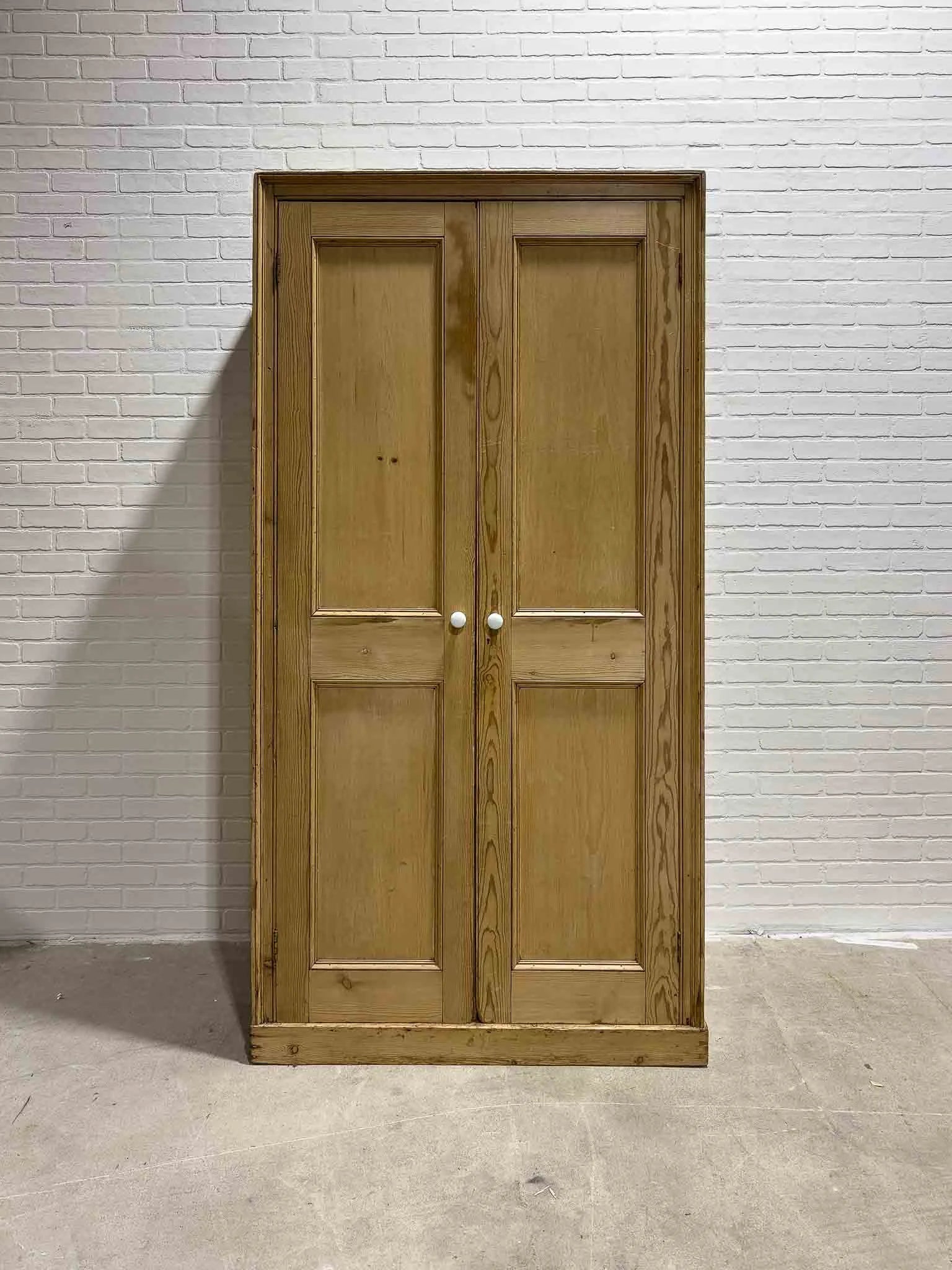 Tall English antique wardrobe