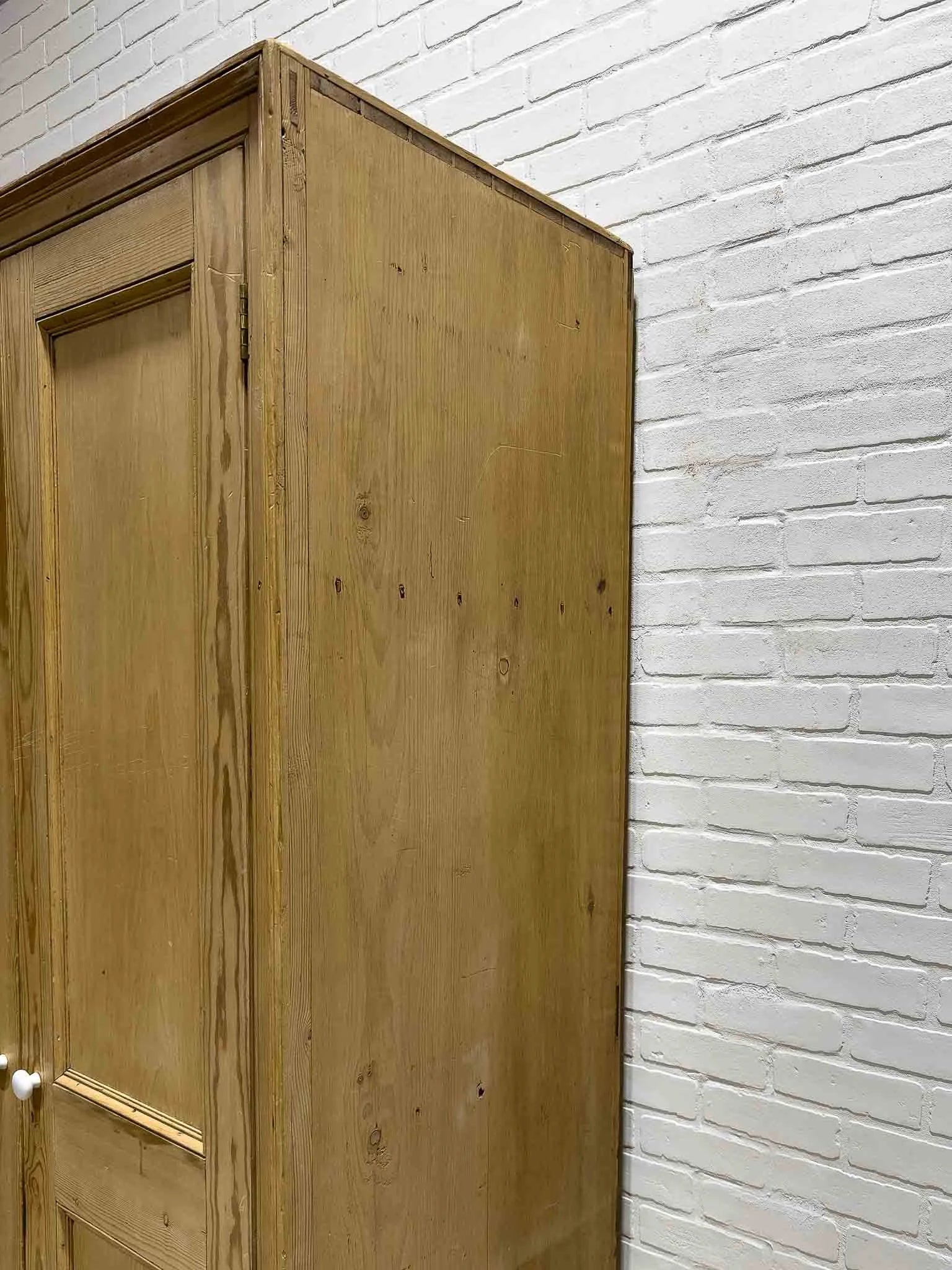Tall English antique wardrobe