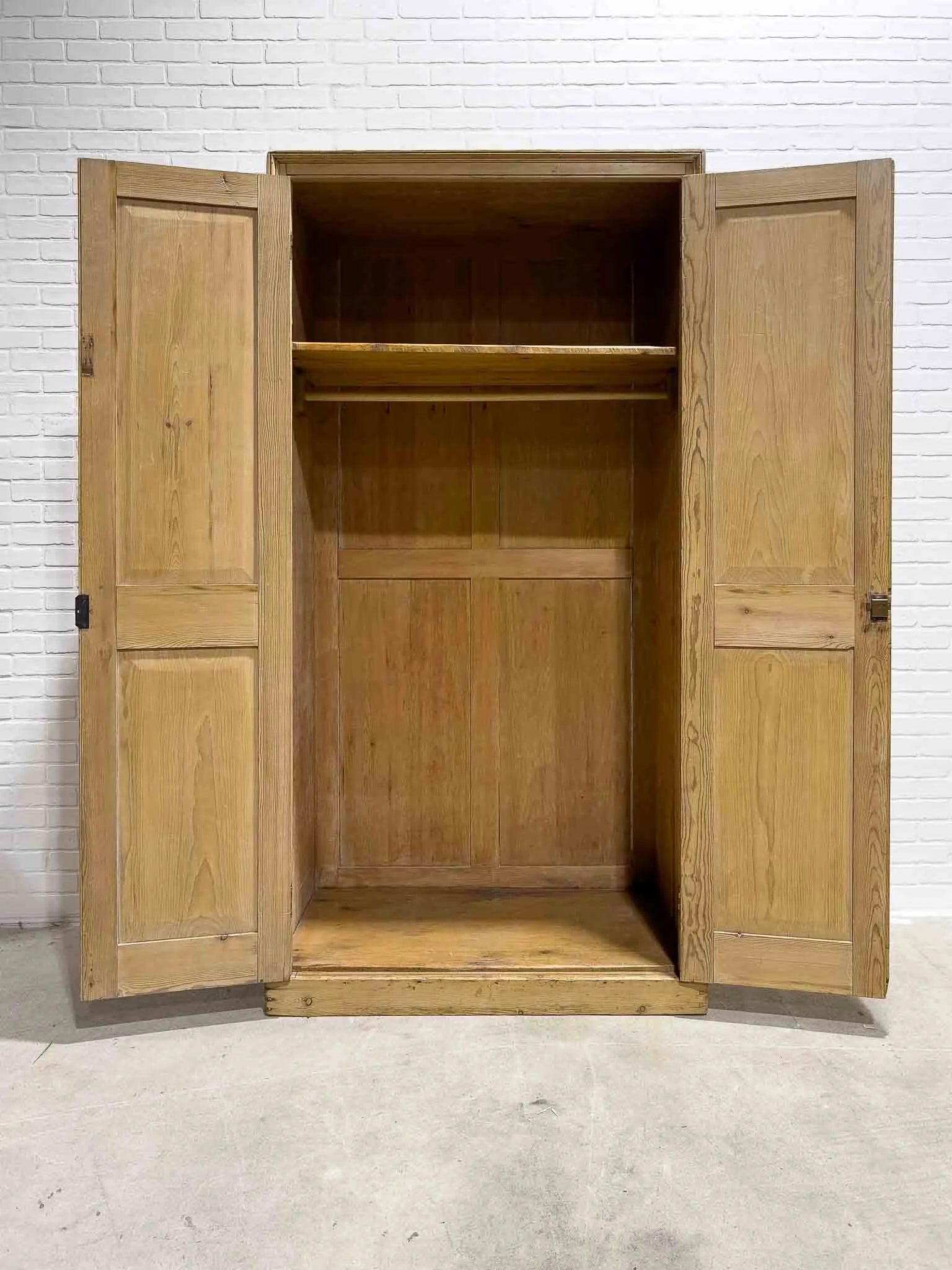 Tall English antique wardrobe