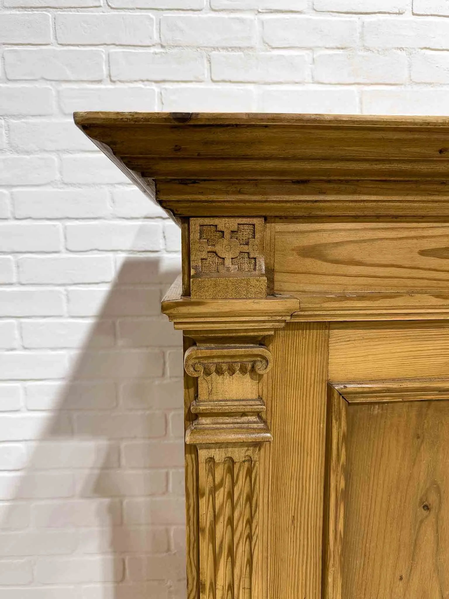 Antique pine children's wardrobe