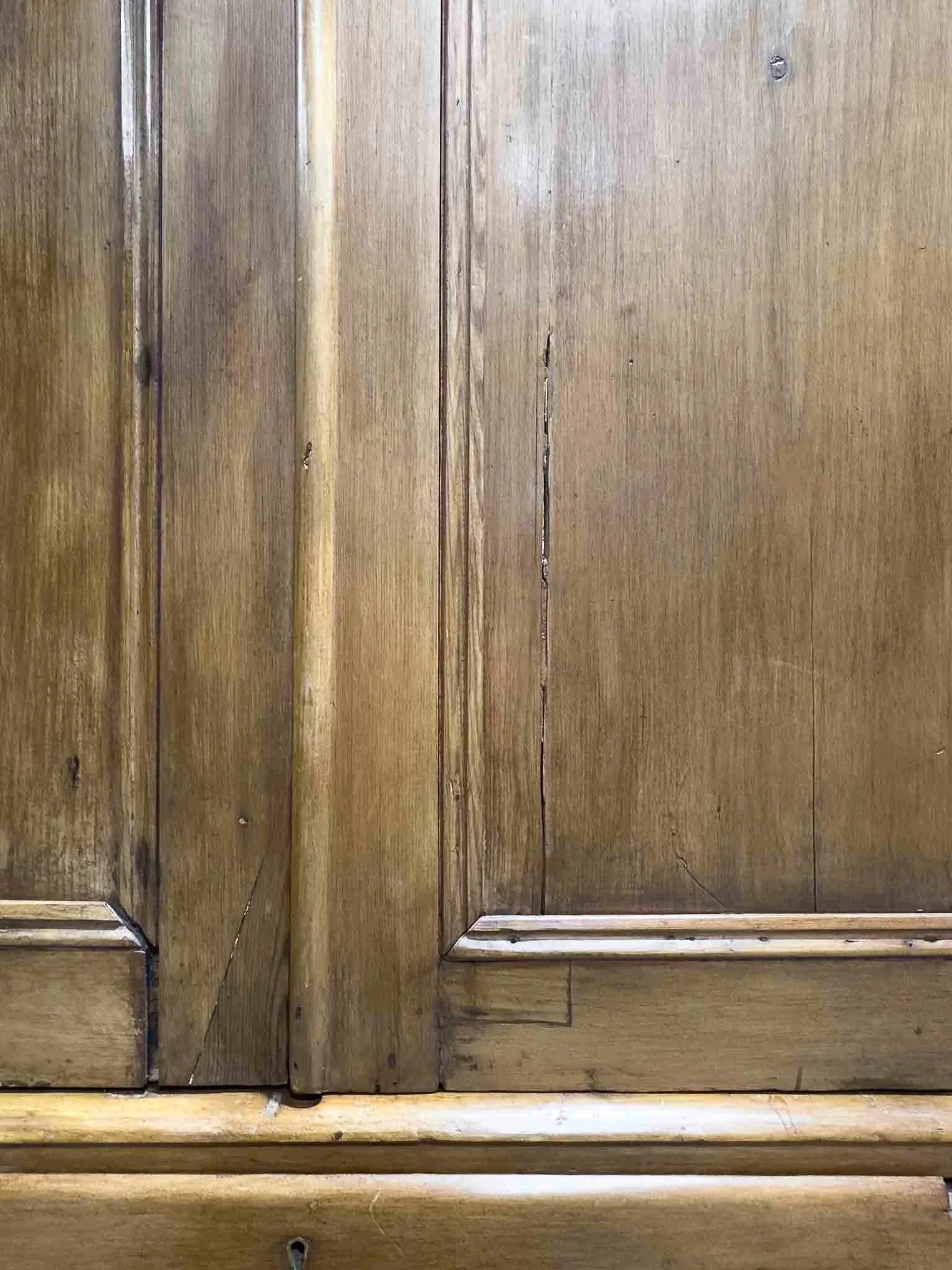 Antique pine wardrobe on tulip feet