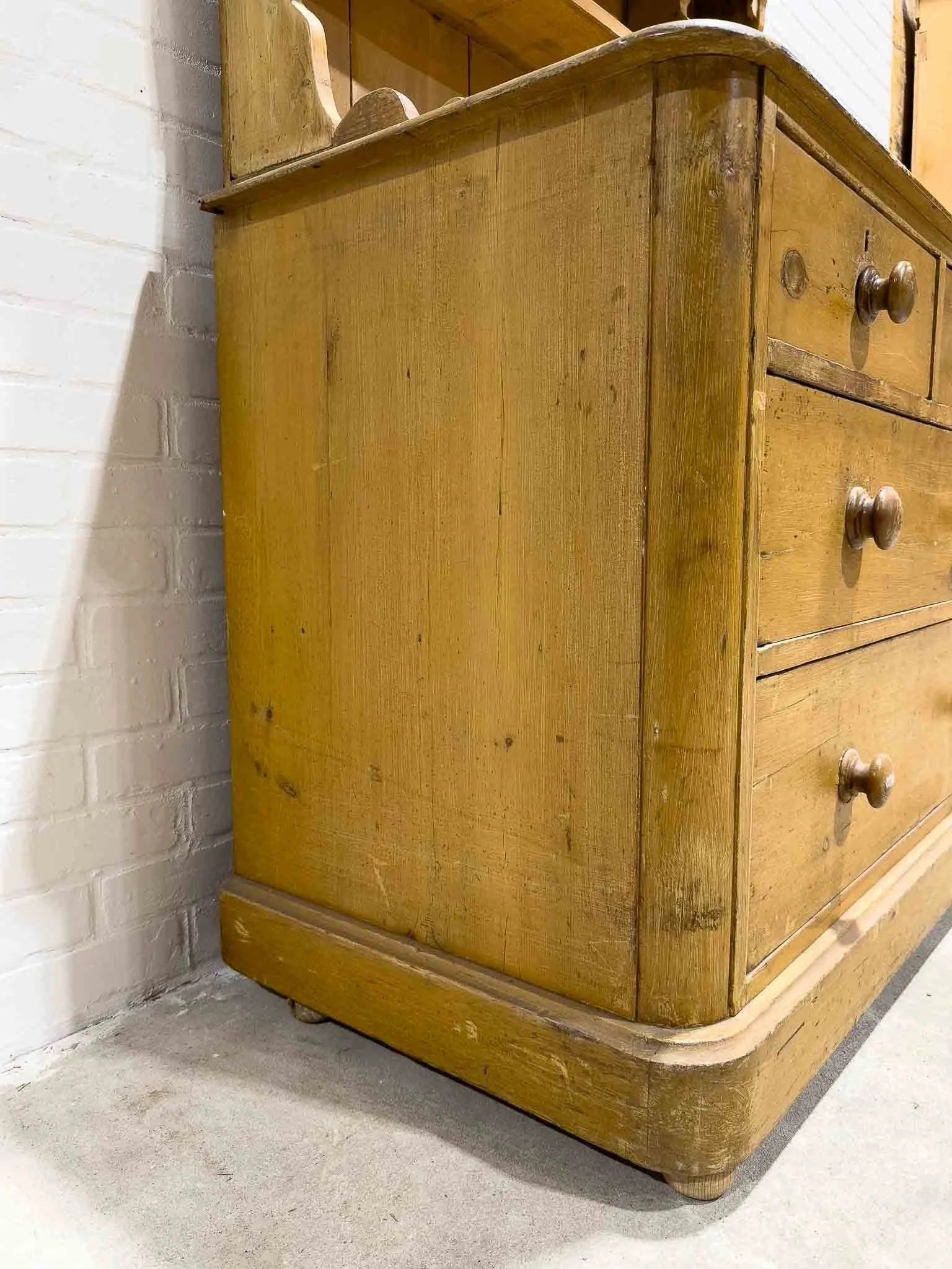 Narrow pine kitchen dresser