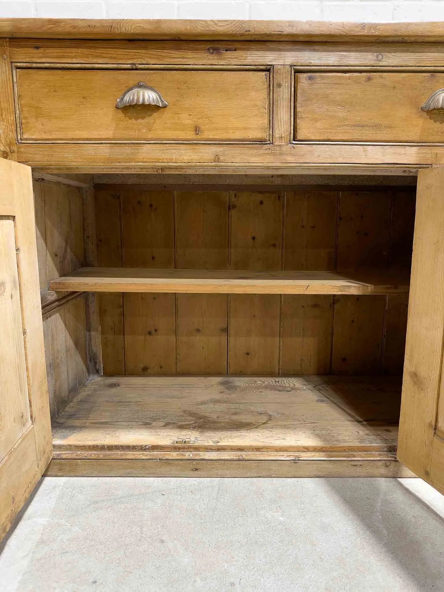 Georgian pine dresser base