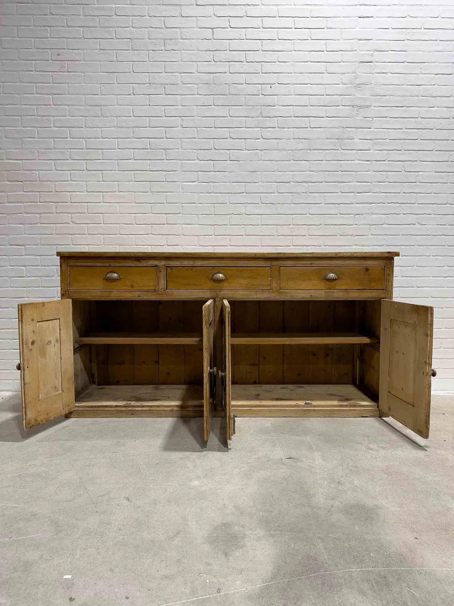 Georgian pine dresser base