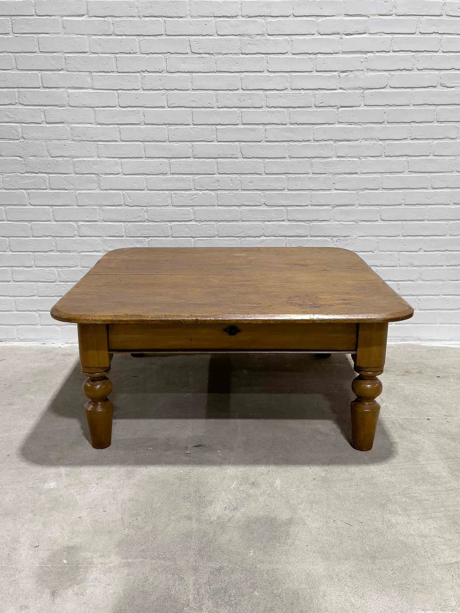 Antique English pine coffee table