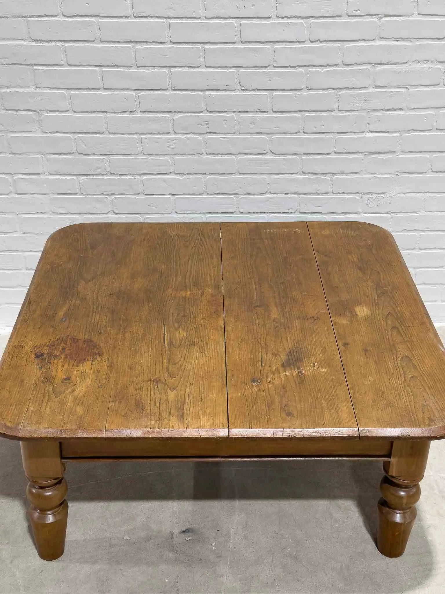 Antique English pine coffee table