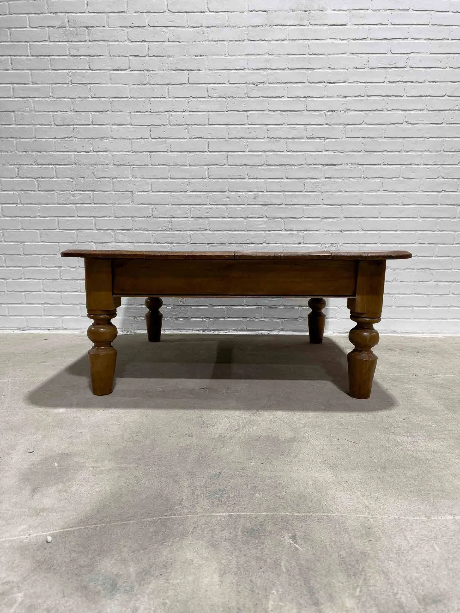 Antique English pine coffee table