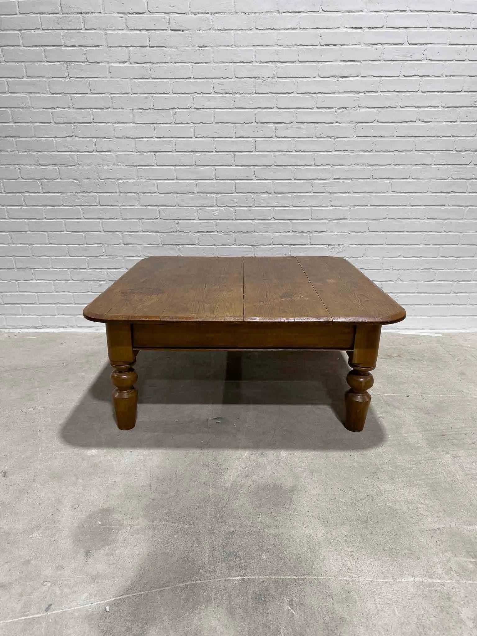 Antique English pine coffee table