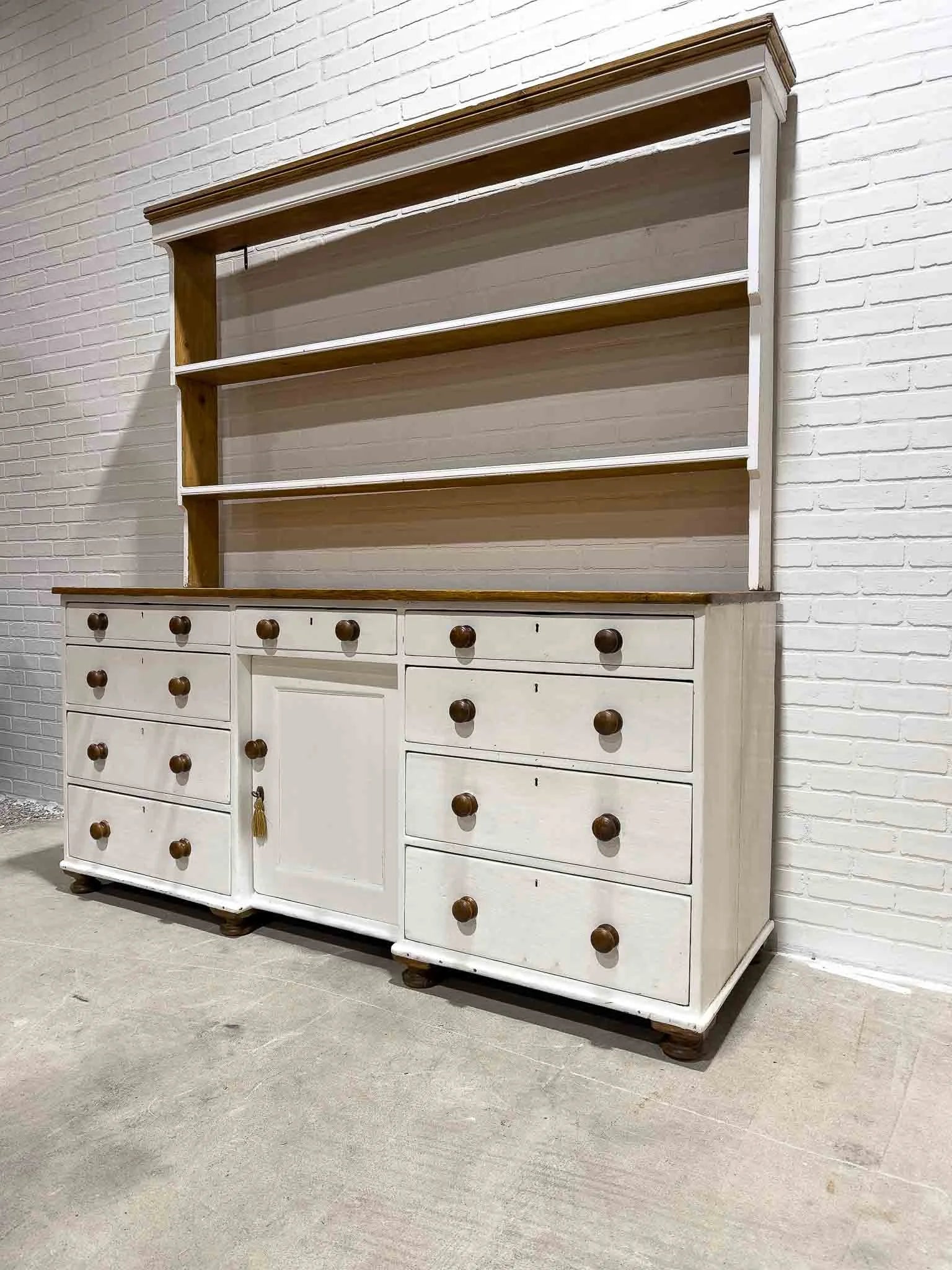Painted English kitchen dresser