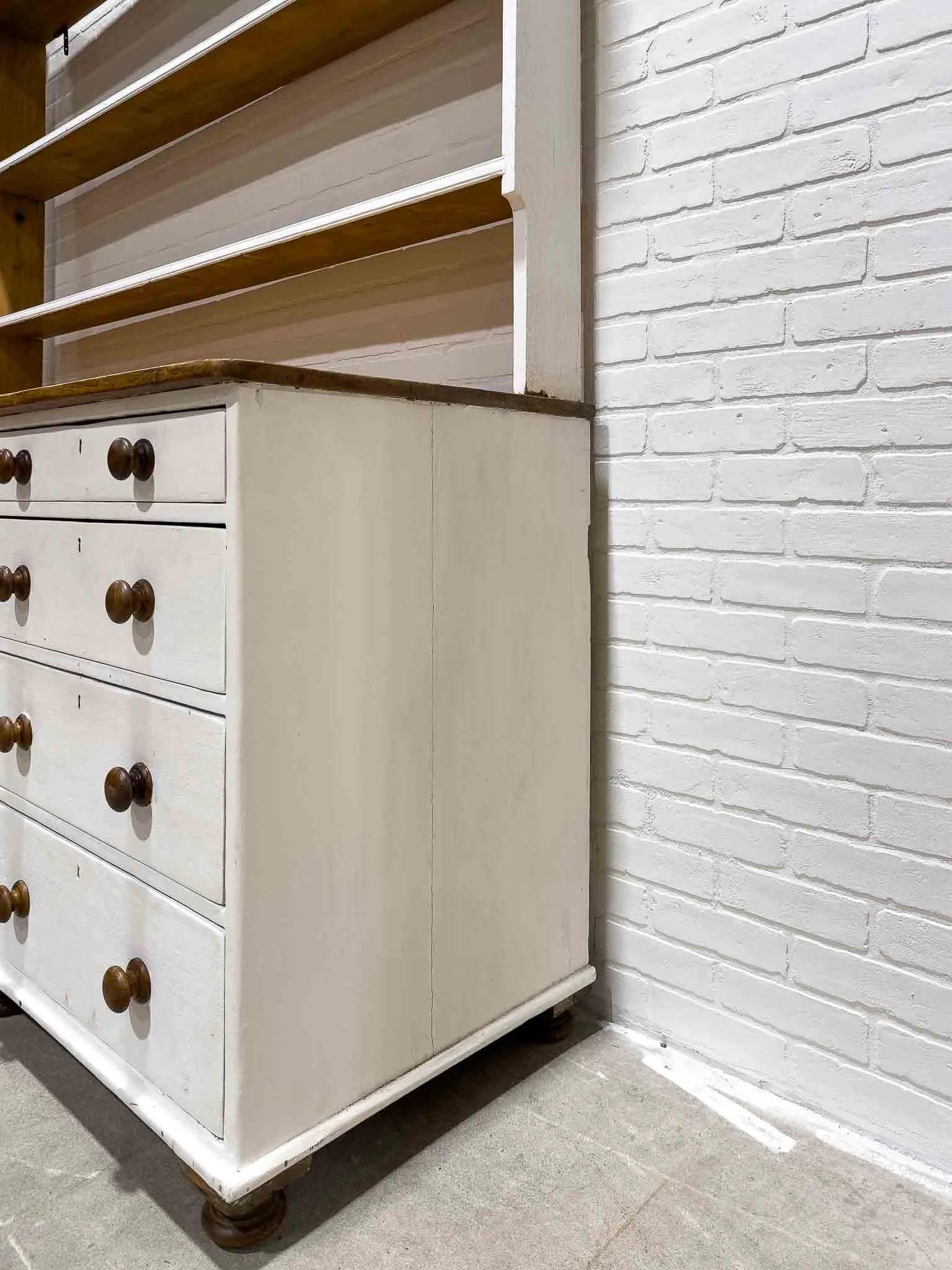 Painted English kitchen dresser