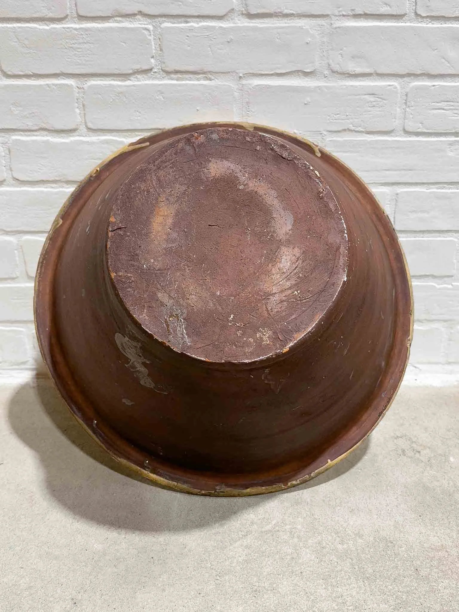 Large 19th century dairy bowl