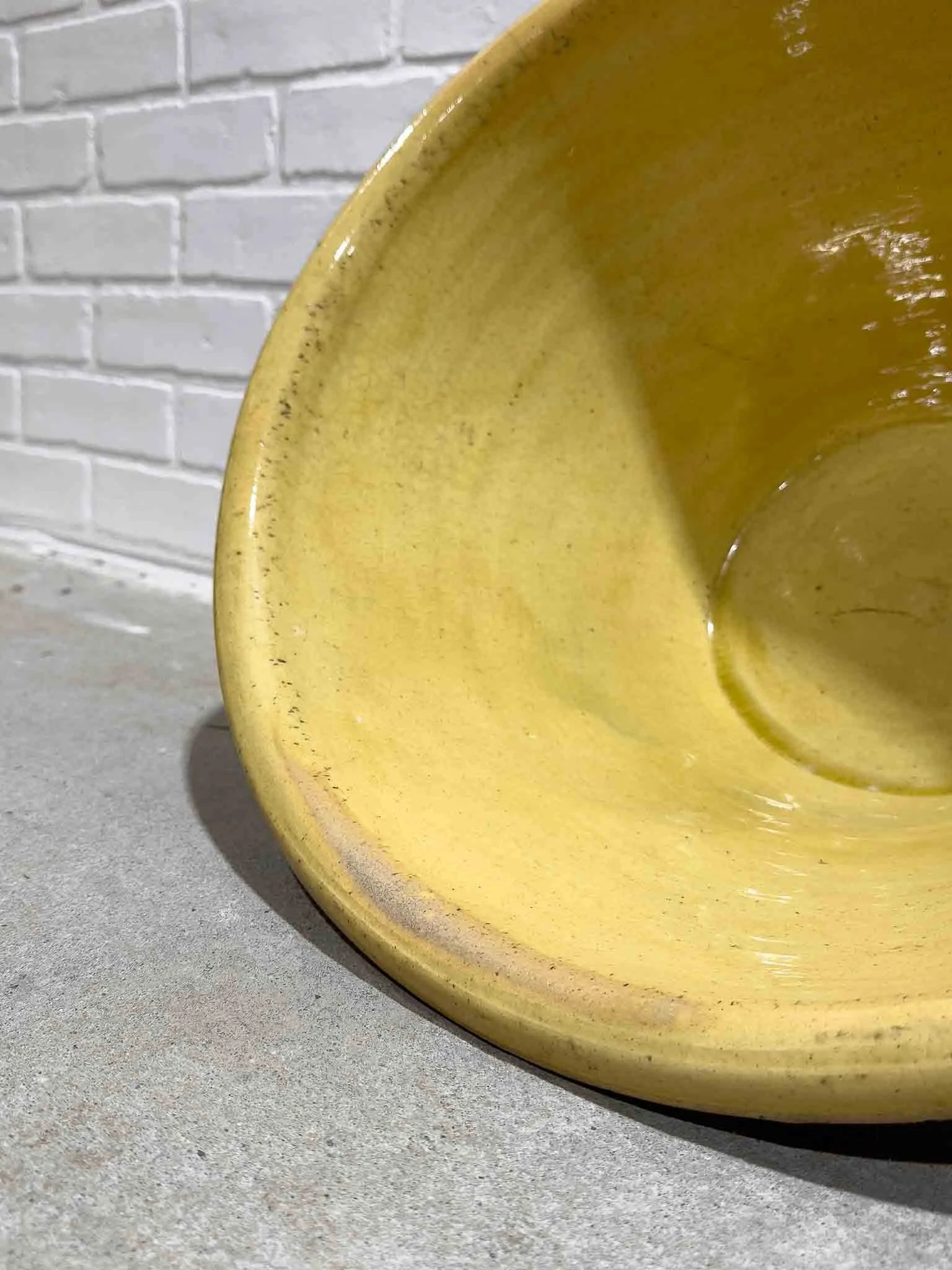 Large 19th century dairy bowl