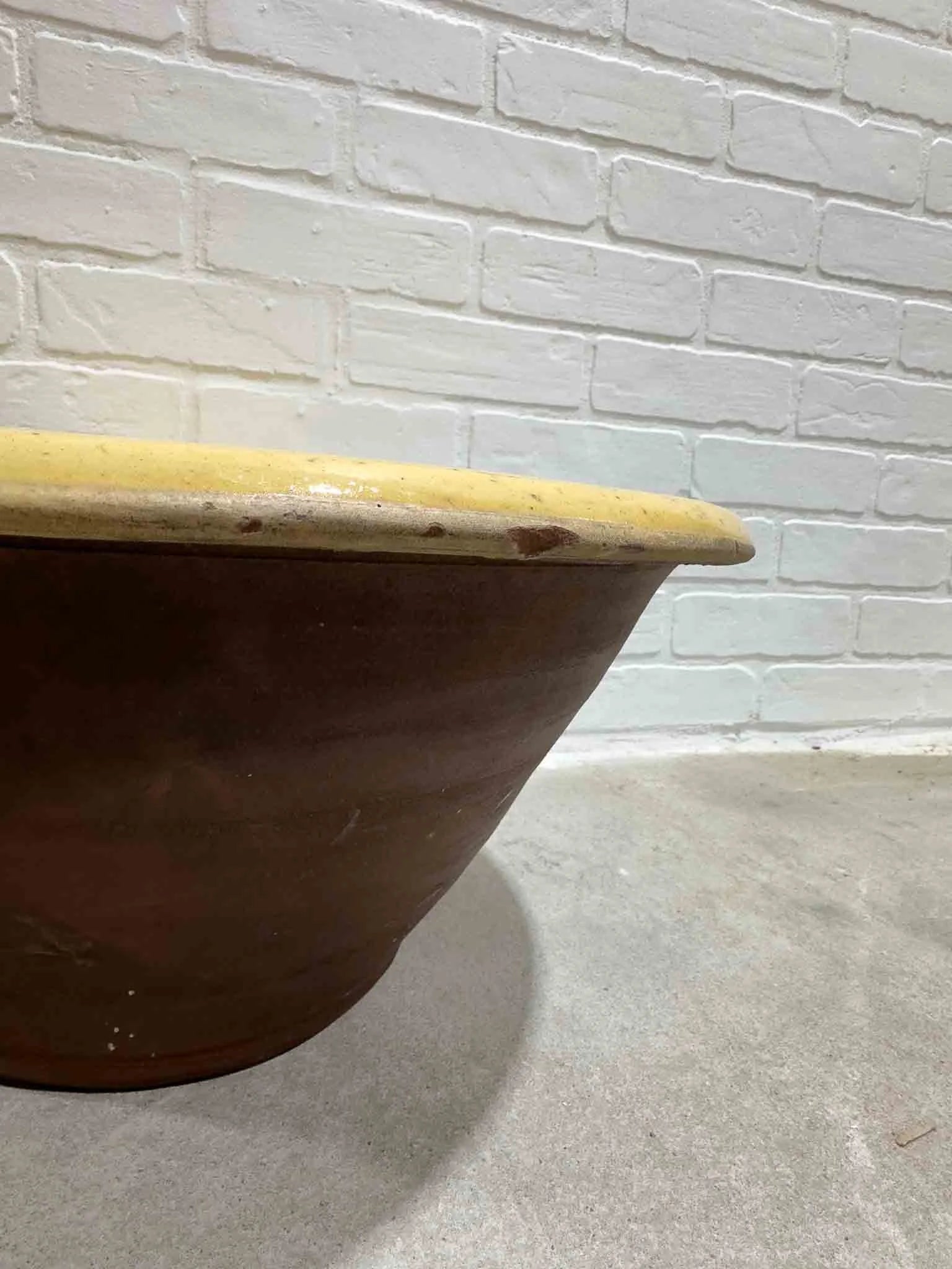 Large 19th century dairy bowl