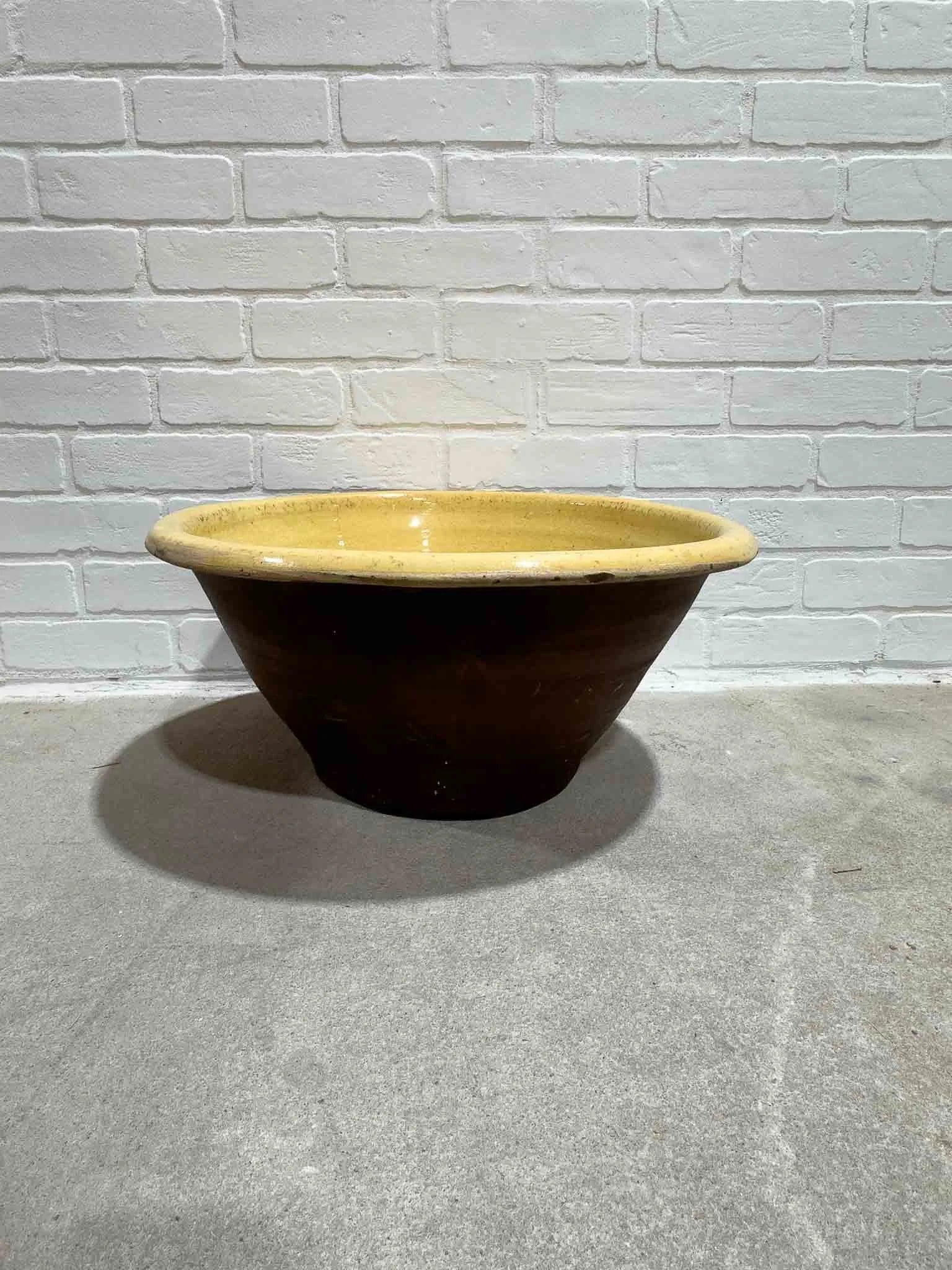 Large 19th century dairy bowl