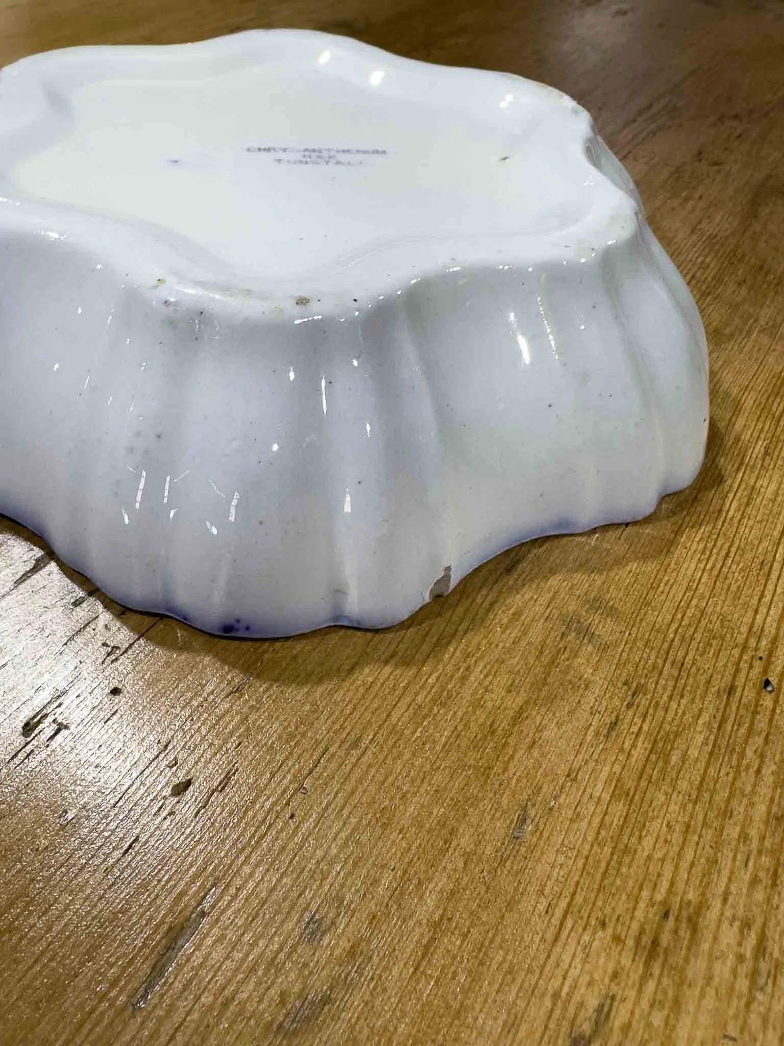 Vintage blue and white trinket dish