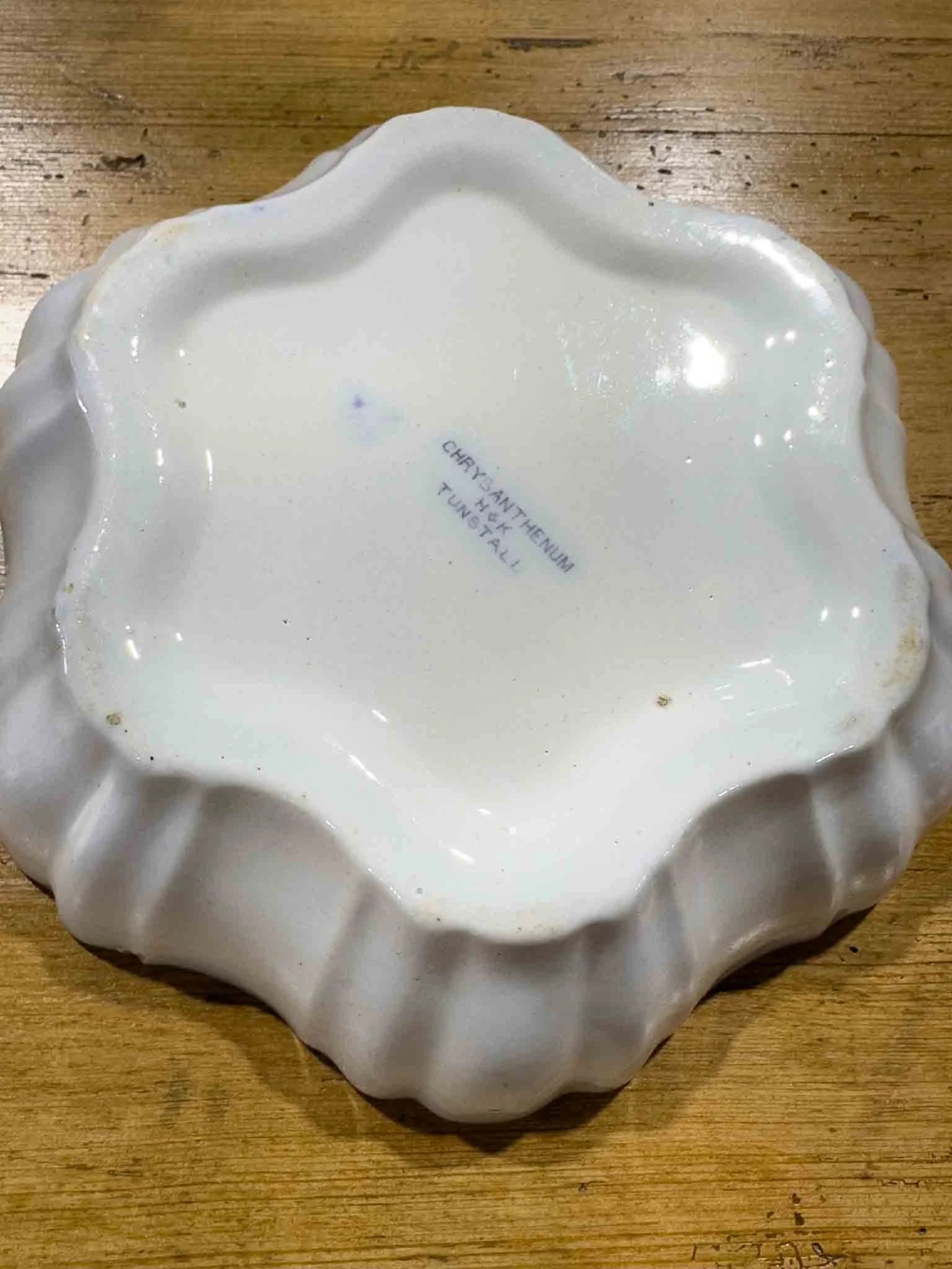 Vintage blue and white trinket dish