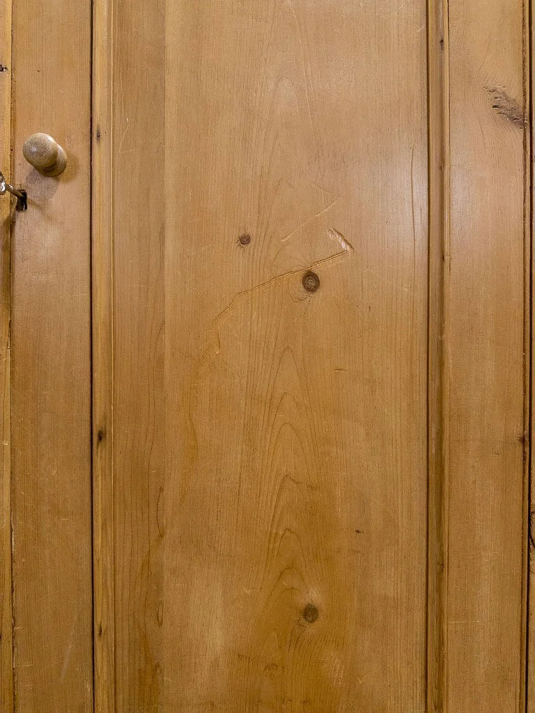 Victorian pine wardrobe with a drawer