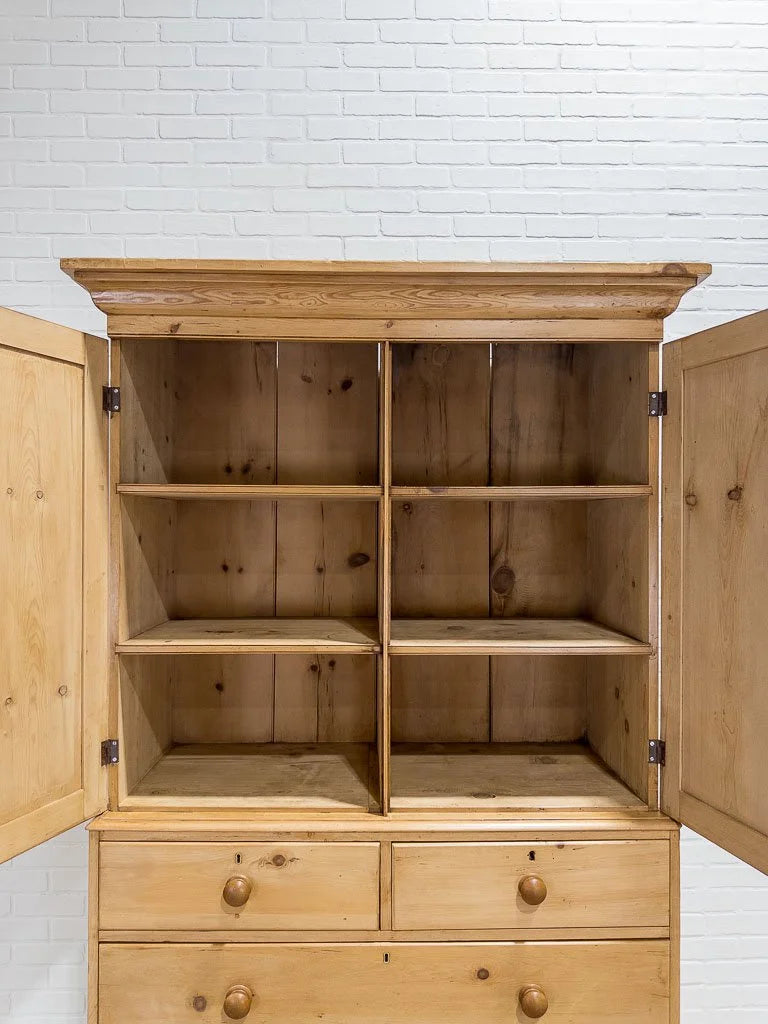 Classic antique English linen press
