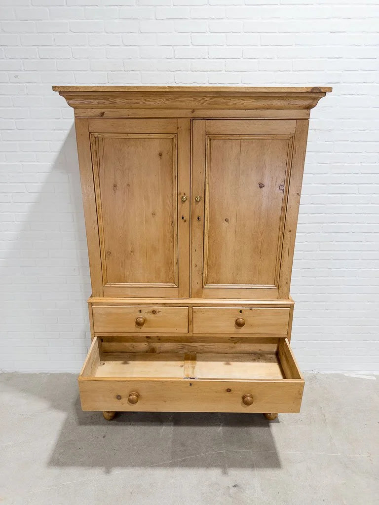 Classic antique English linen press