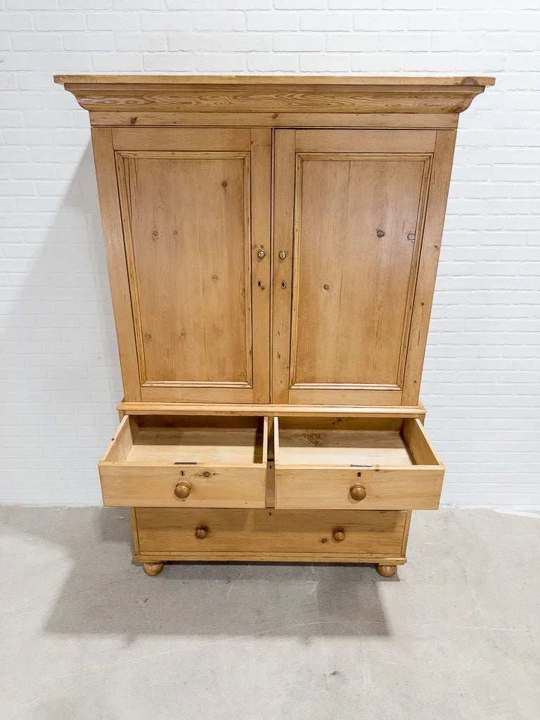 Classic antique English linen press