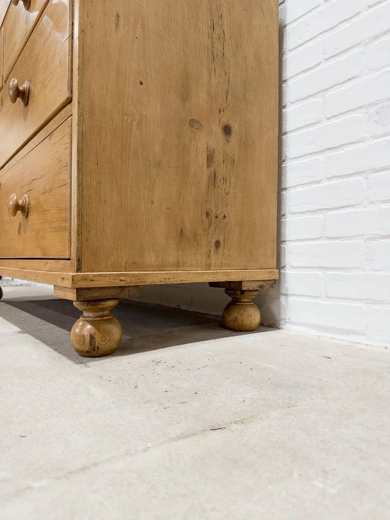 Classic antique English linen press