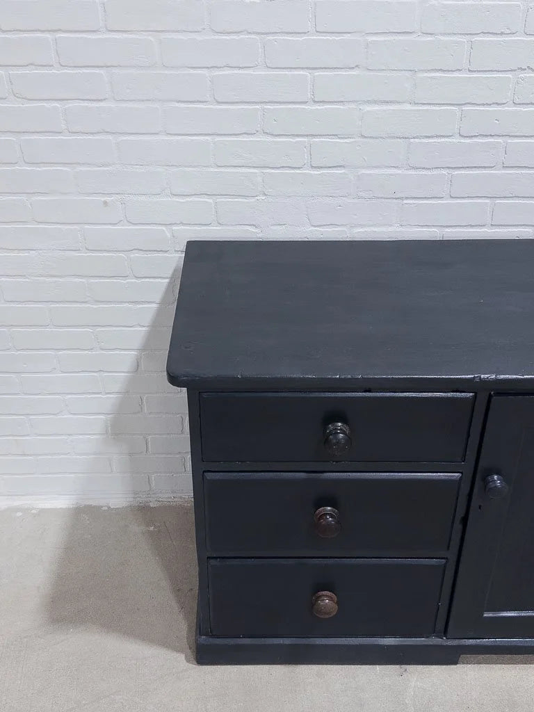 Classic English sideboard painted black