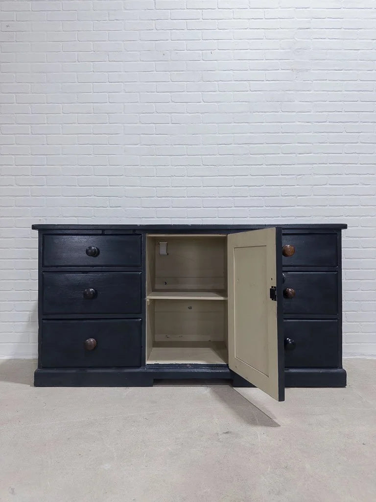 Classic English sideboard painted black