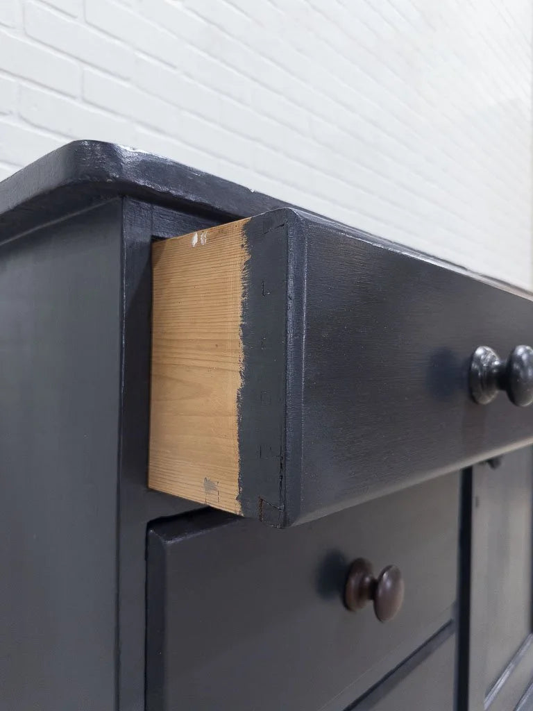Classic English sideboard painted black