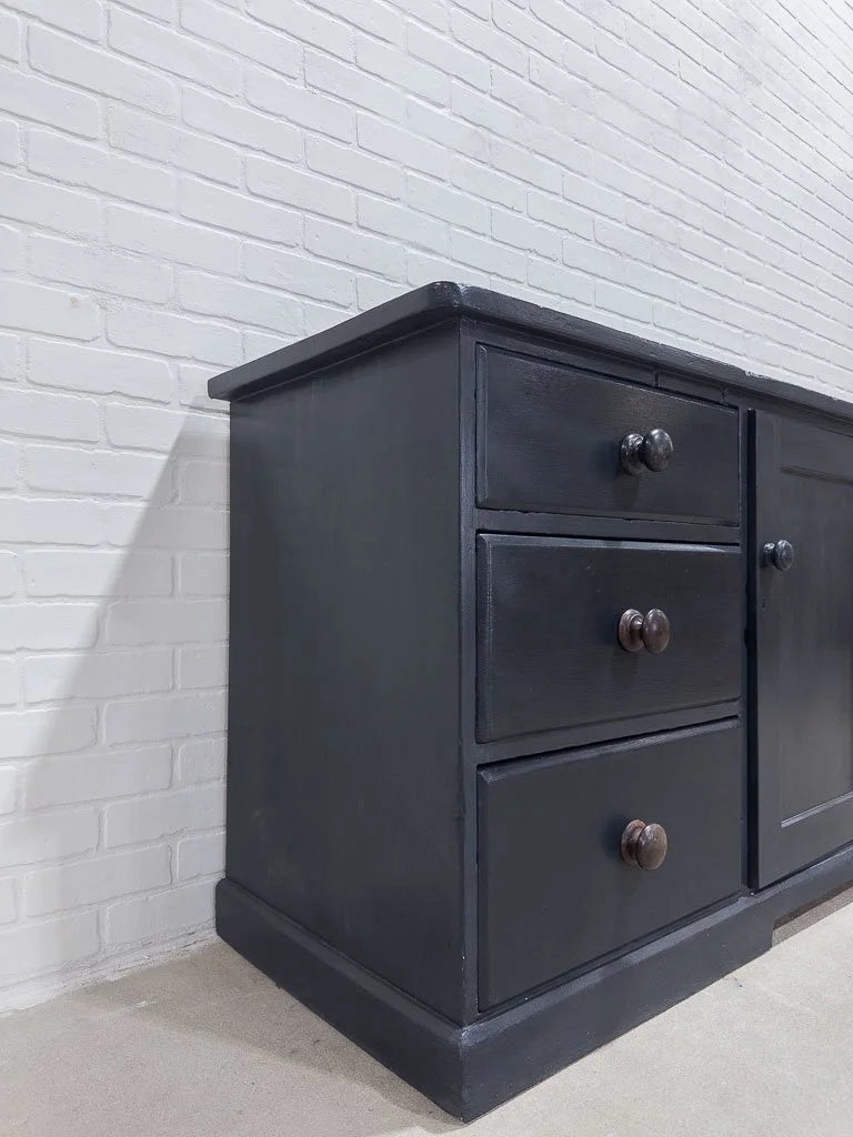 Classic English sideboard painted black