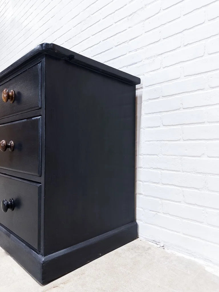 Classic English sideboard painted black