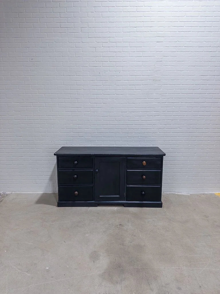 Classic English sideboard painted black