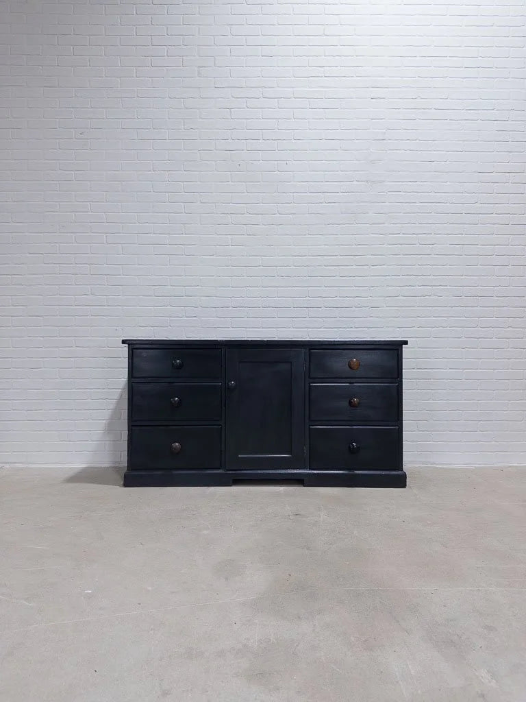 Classic English sideboard painted black
