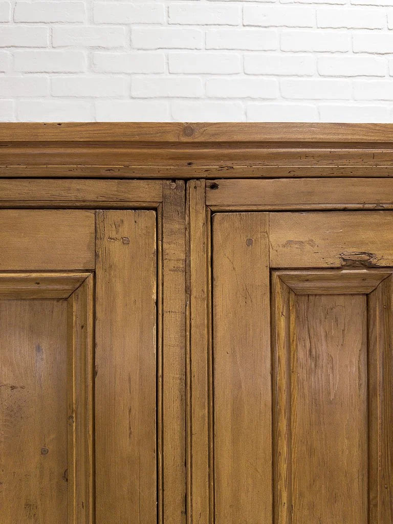 Large Victorian pine housekeepers cupboard
