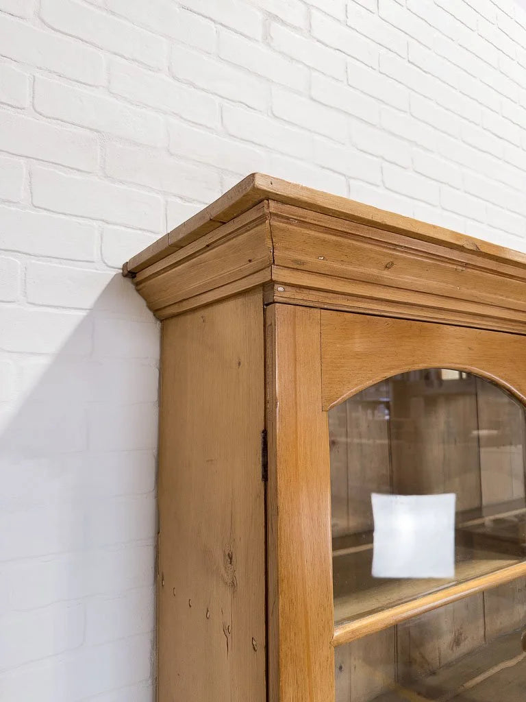Antique English hutch with glass doors