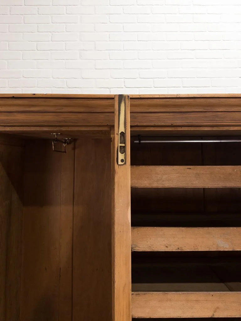 Incredible arched triple antique wardrobe with fitted interior
