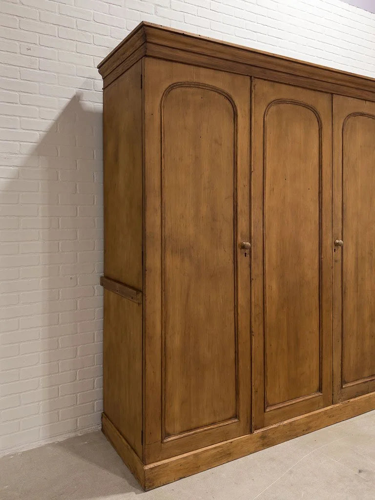 Incredible arched triple antique wardrobe with fitted interior