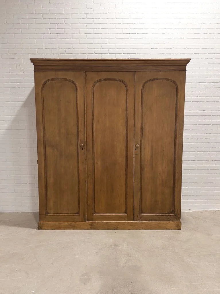 Incredible arched triple antique wardrobe with fitted interior