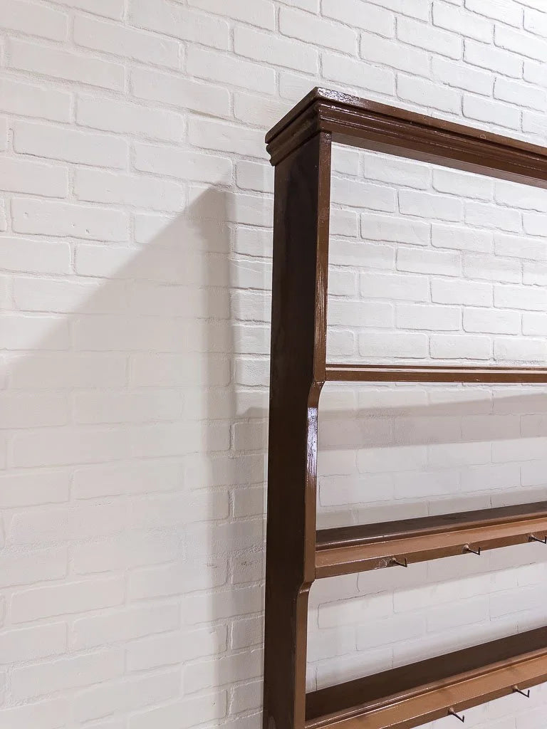 Monumental English kitchen dresser in original paint