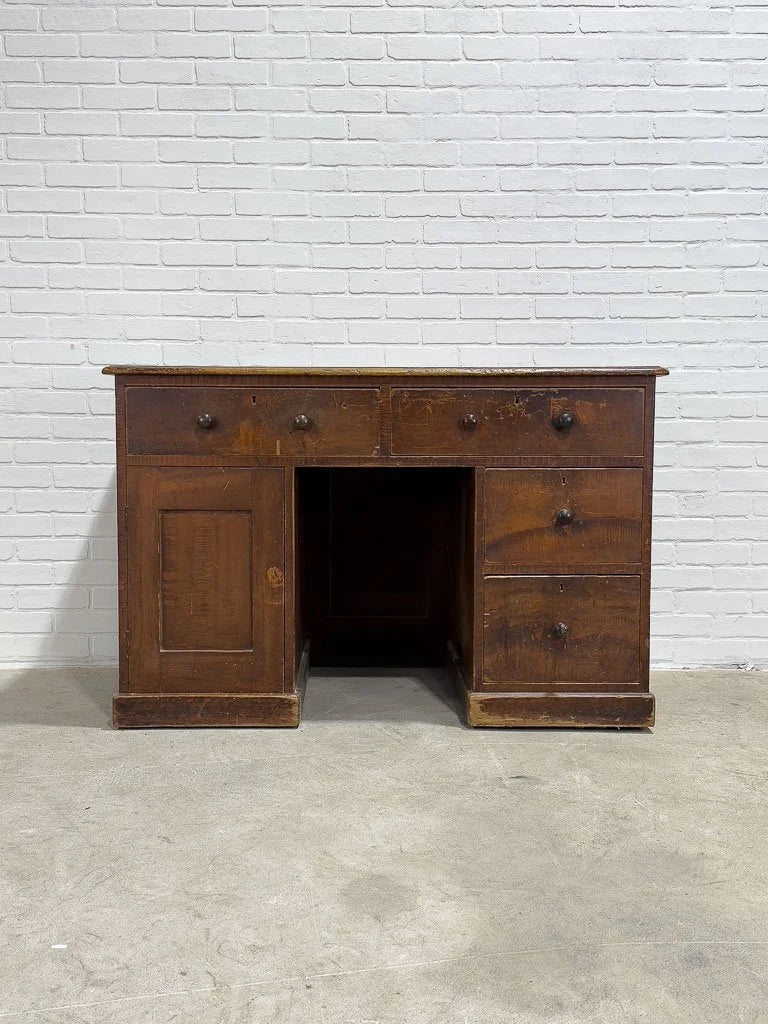 Gorgeous antique English desk with a scumble finish
