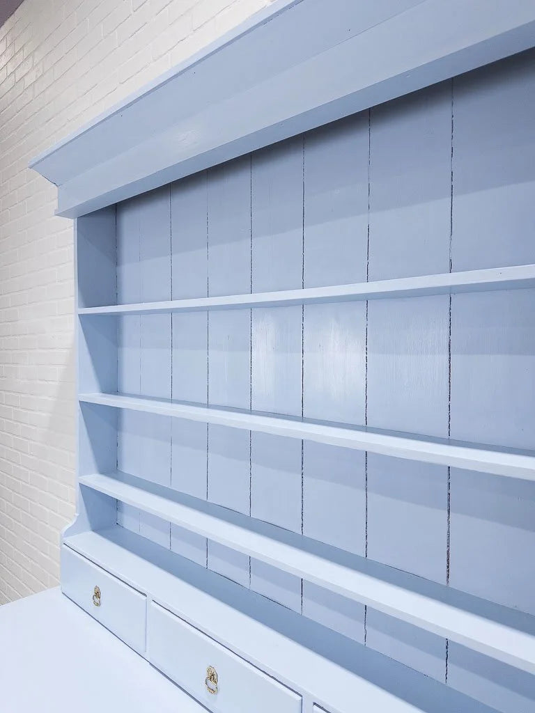 Antique kitchen dresser in blue
